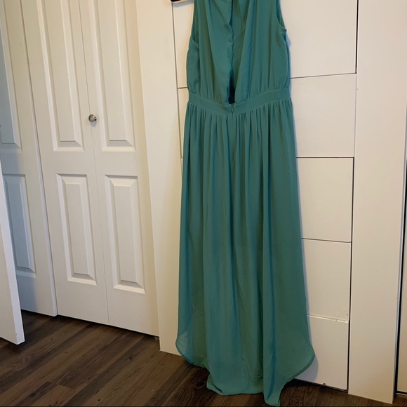 Teal Green High-Low Dress - Picture 2 of 7